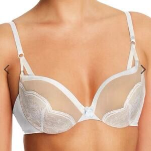 NWT Maidenform Wonderbra Push Up & In White Nude Size 34D